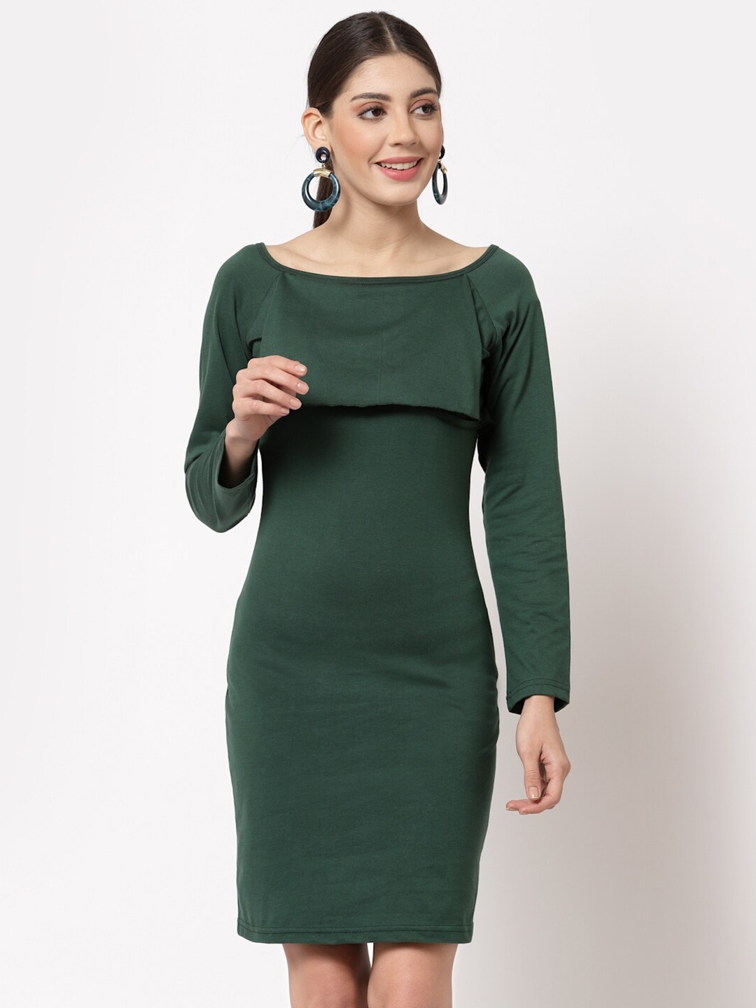 

aayu Boat Neck Sheath Dress, Green