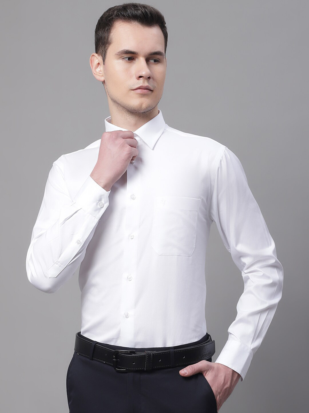 

Cantabil Men Cotton Formal Shirt, White
