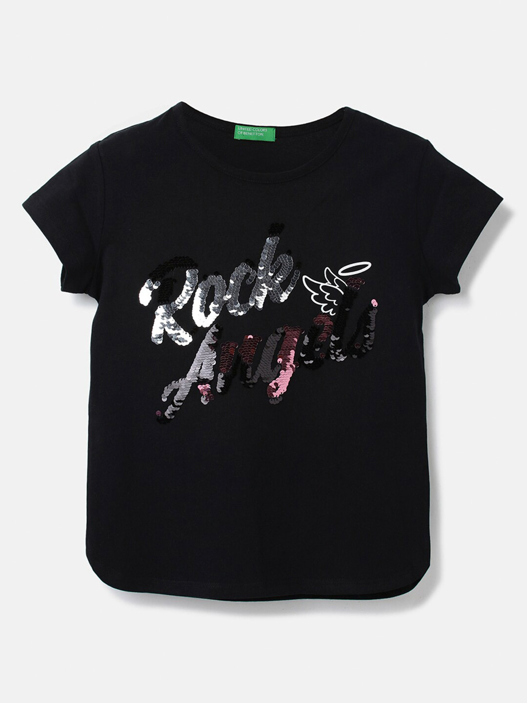 

United Colors of Benetton Embellished Top, Black