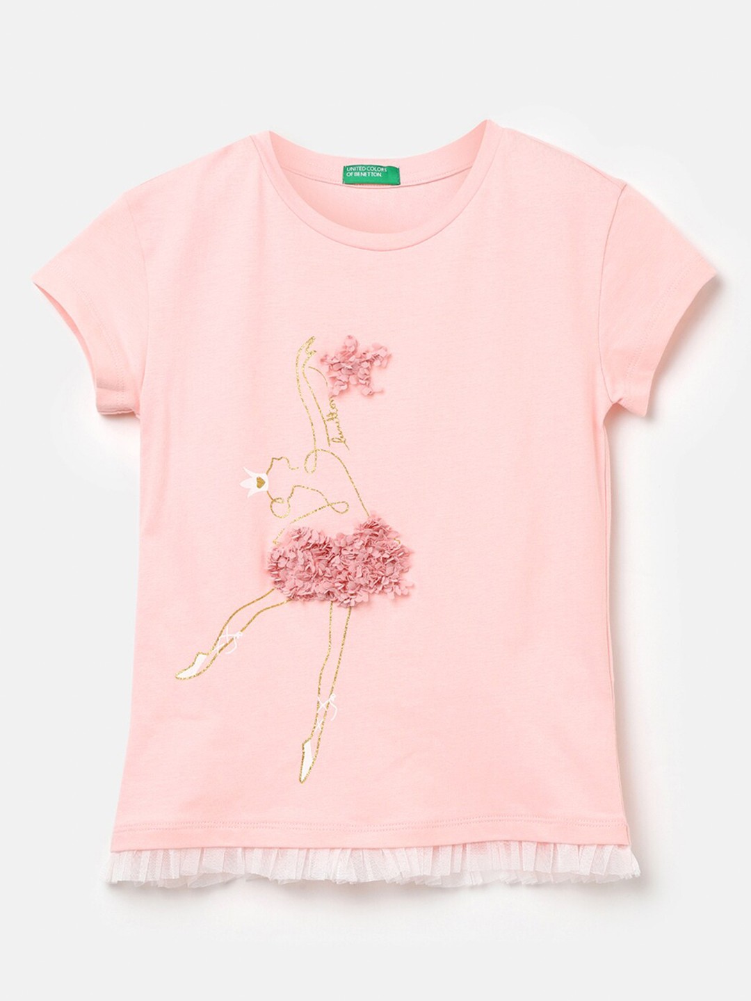 

United Colors of Benetton Print Top, Pink