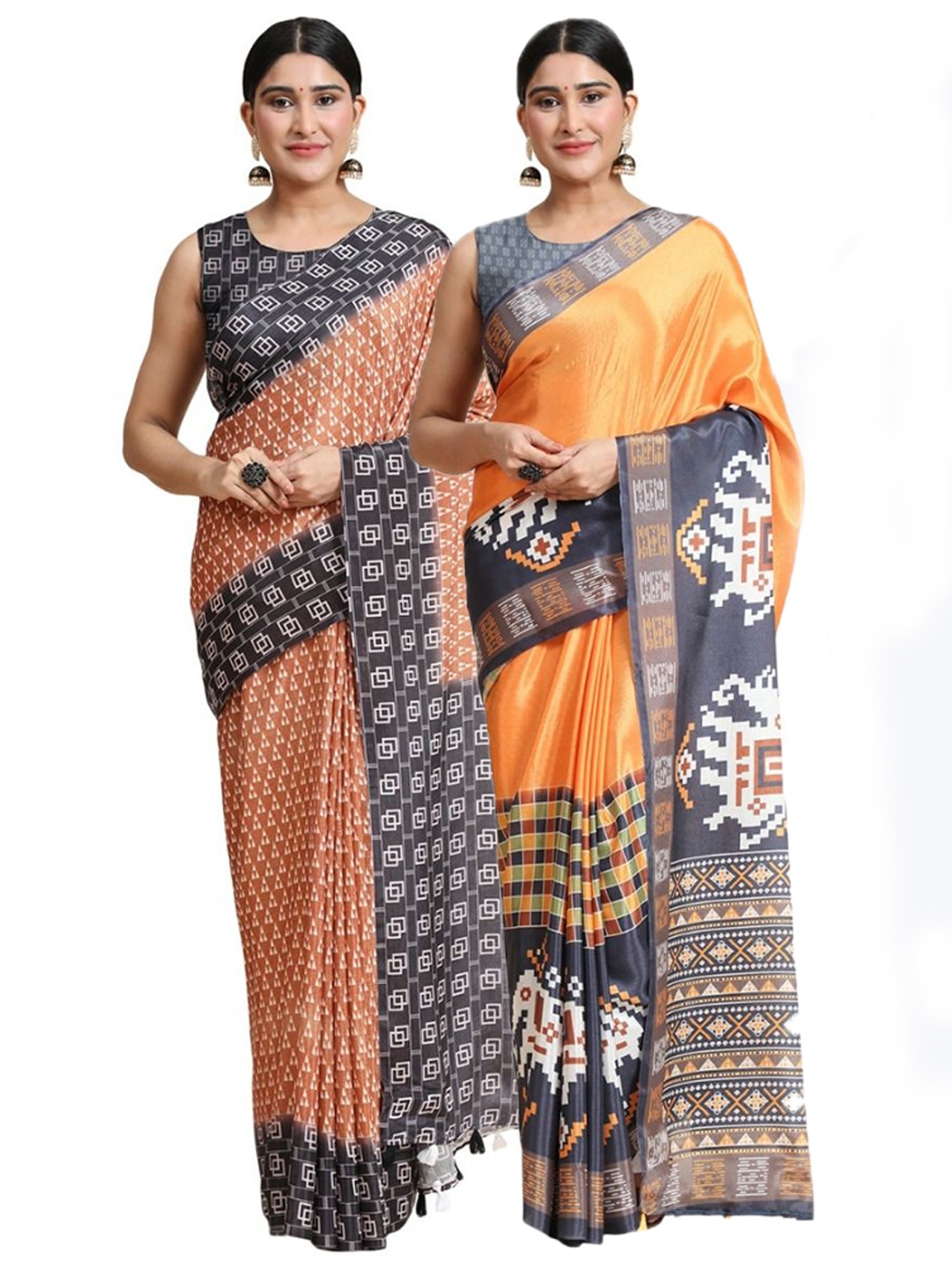

OFFIRA TEX WORLD Set Of 2 Pure Cotton Saree, Yellow