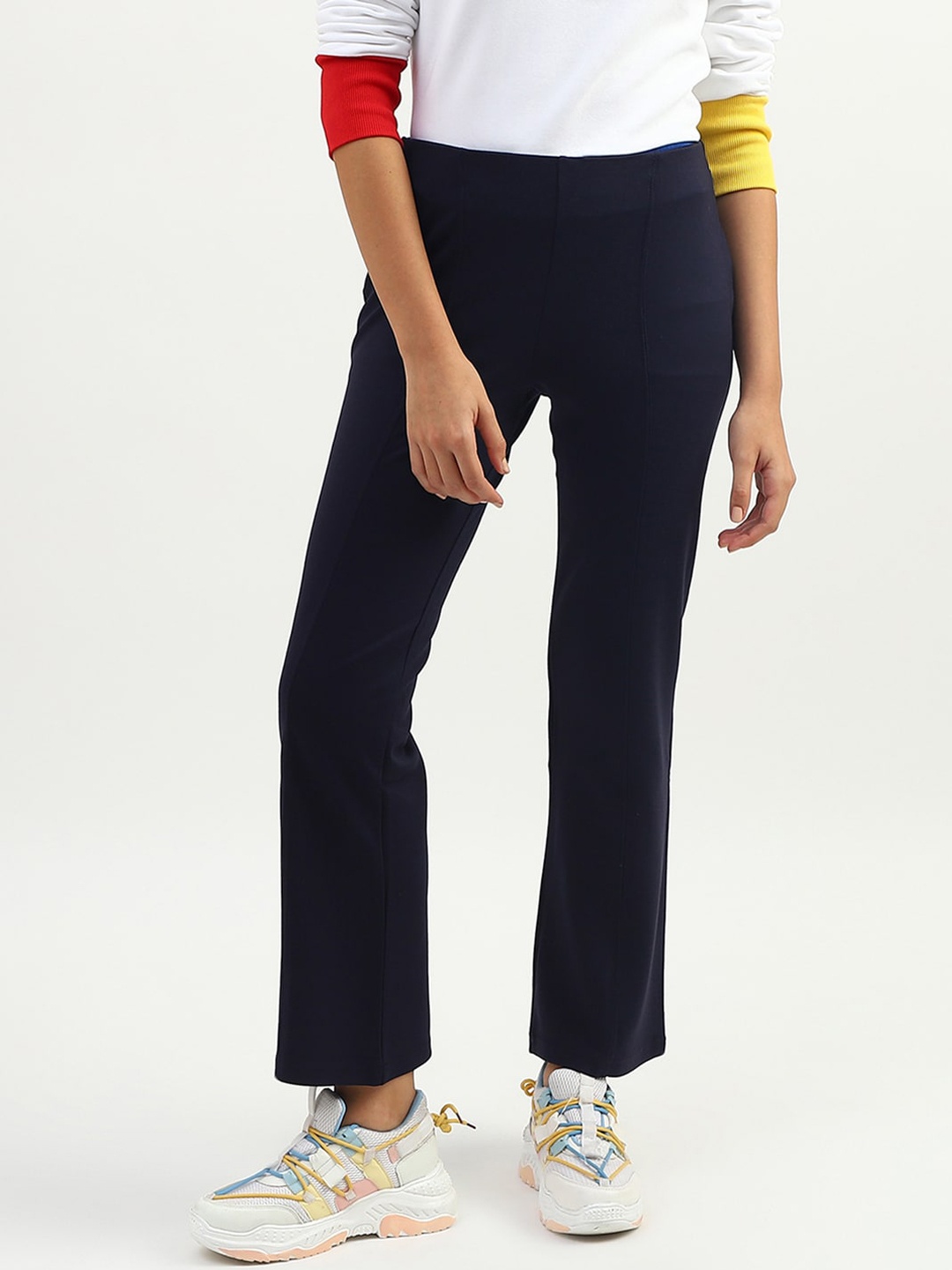 

United Colors of Benetton Women Regular Fit Trousers, Navy blue