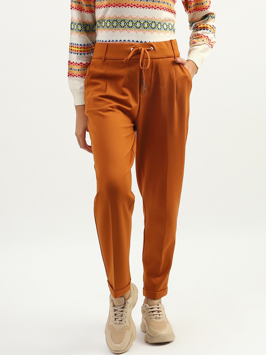 

United Colors of Benetton Women Regular Fit Trousers, Rust