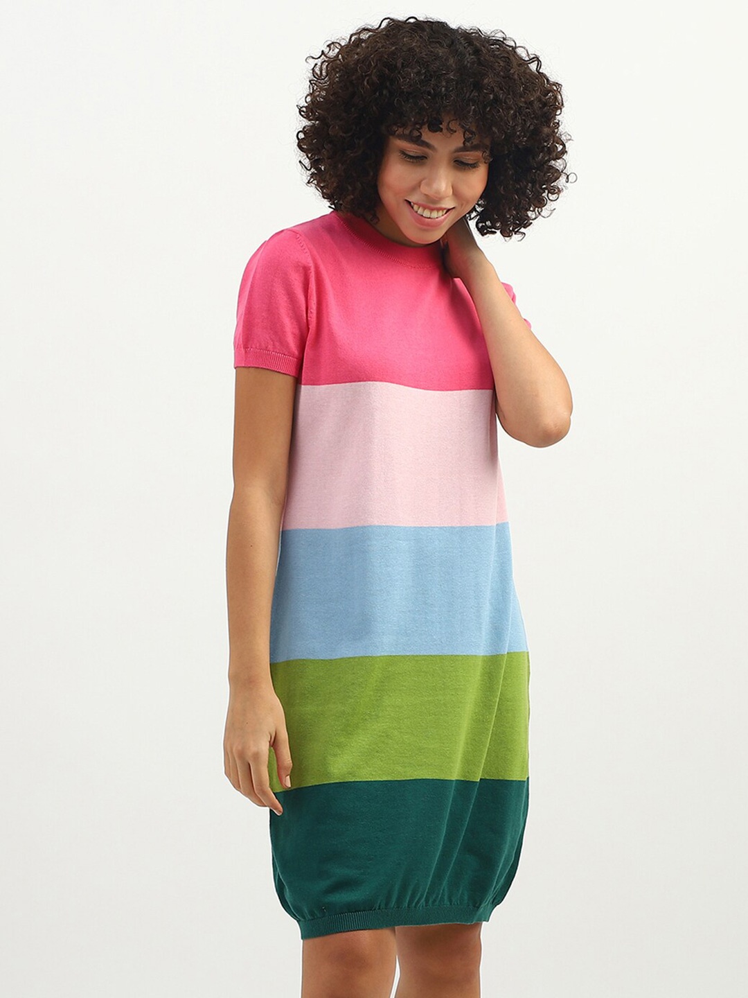 

United Colors of Benetton Multicoloured Striped Sweater Dress, Multi