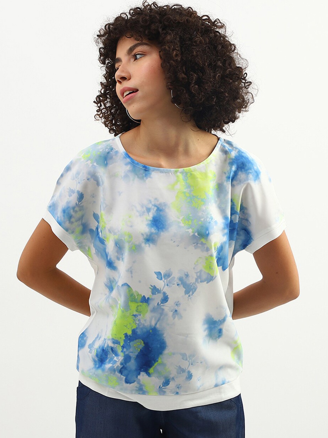 

United Colors of Benetton Multicoloured Tie and Dye Print Top, Multi