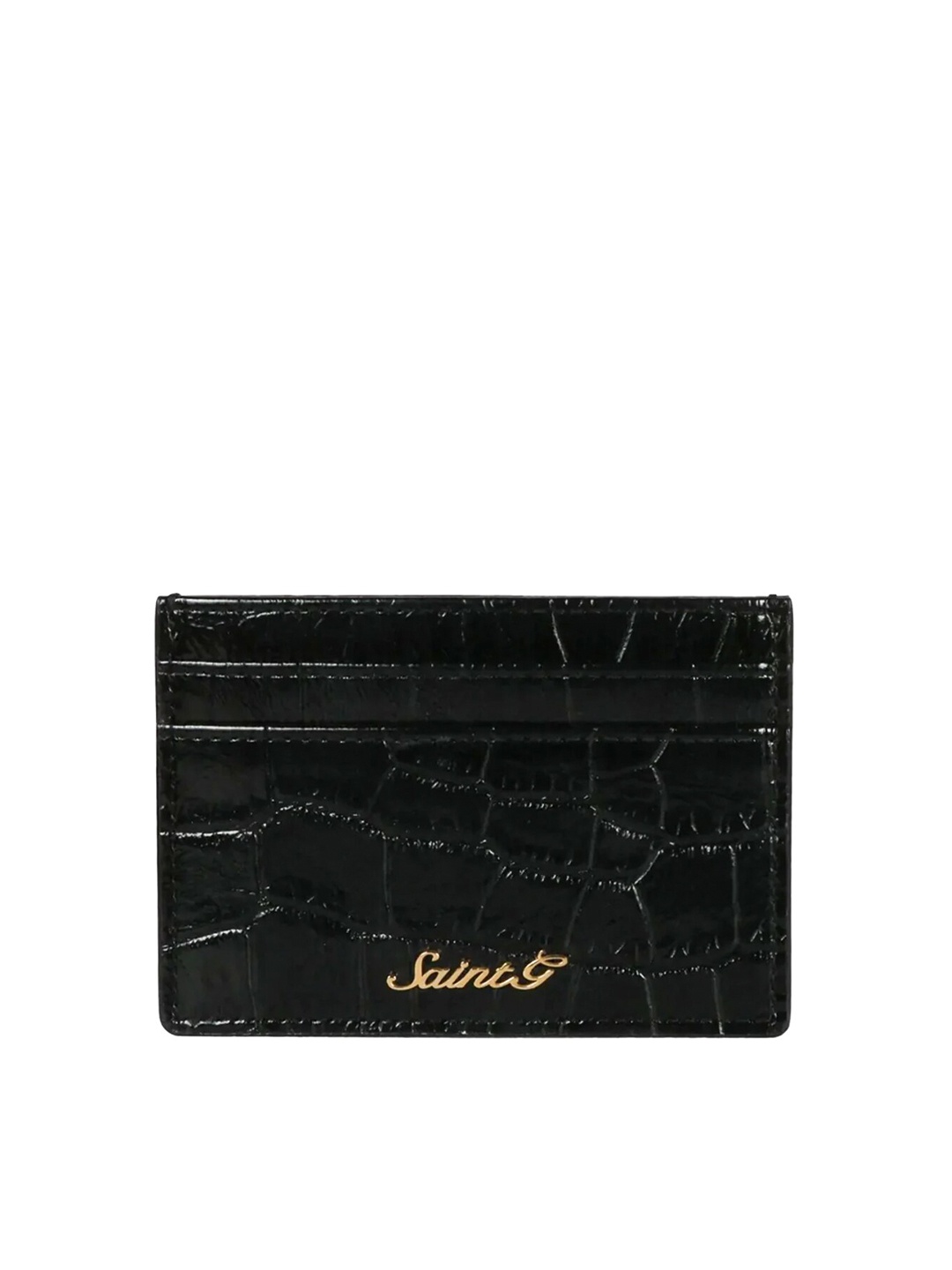 

Saint G Men Leather Card Holder, Black