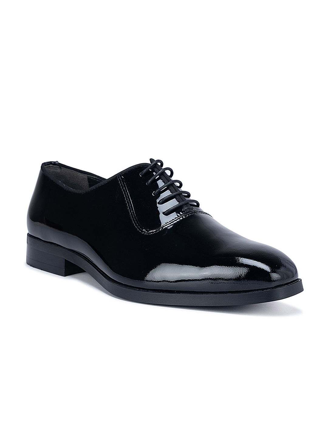 

ROSSO BRUNELLO Men Lace-Ups Leather Formal Derbys, Black