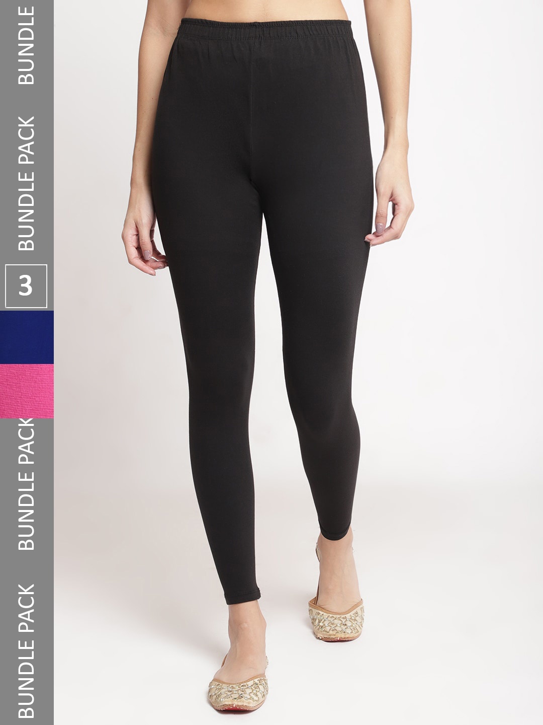

Jinfo Women Pack of 3 Ankle-Length Leggings, Black