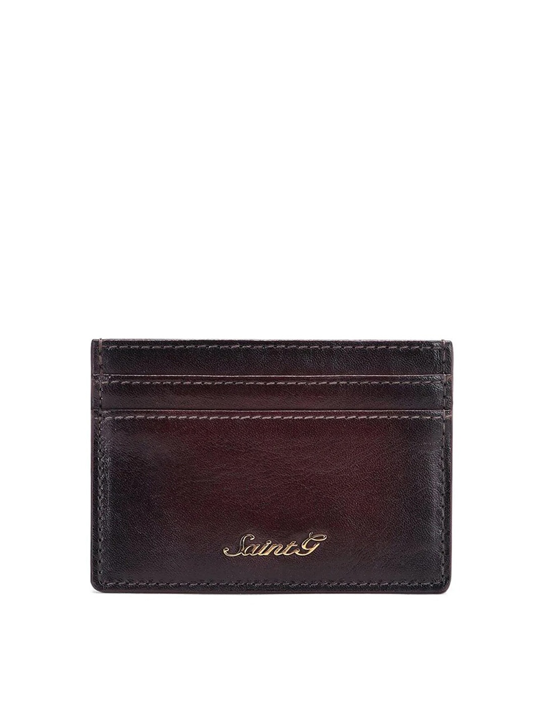 

Saint G Men Leather Card Holder, Brown