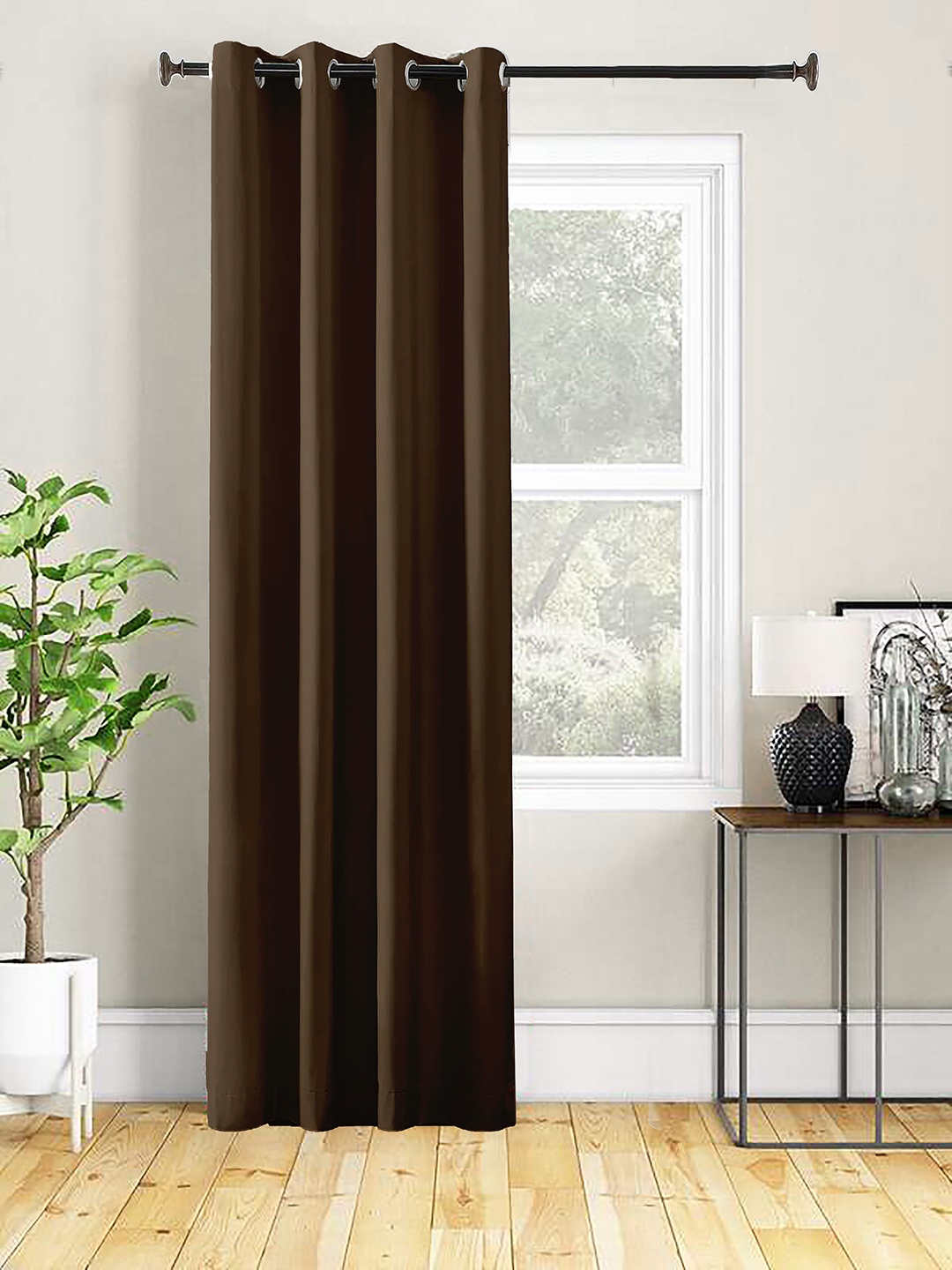 

AEROHAVEN Brown Black Out Long Door Curtain