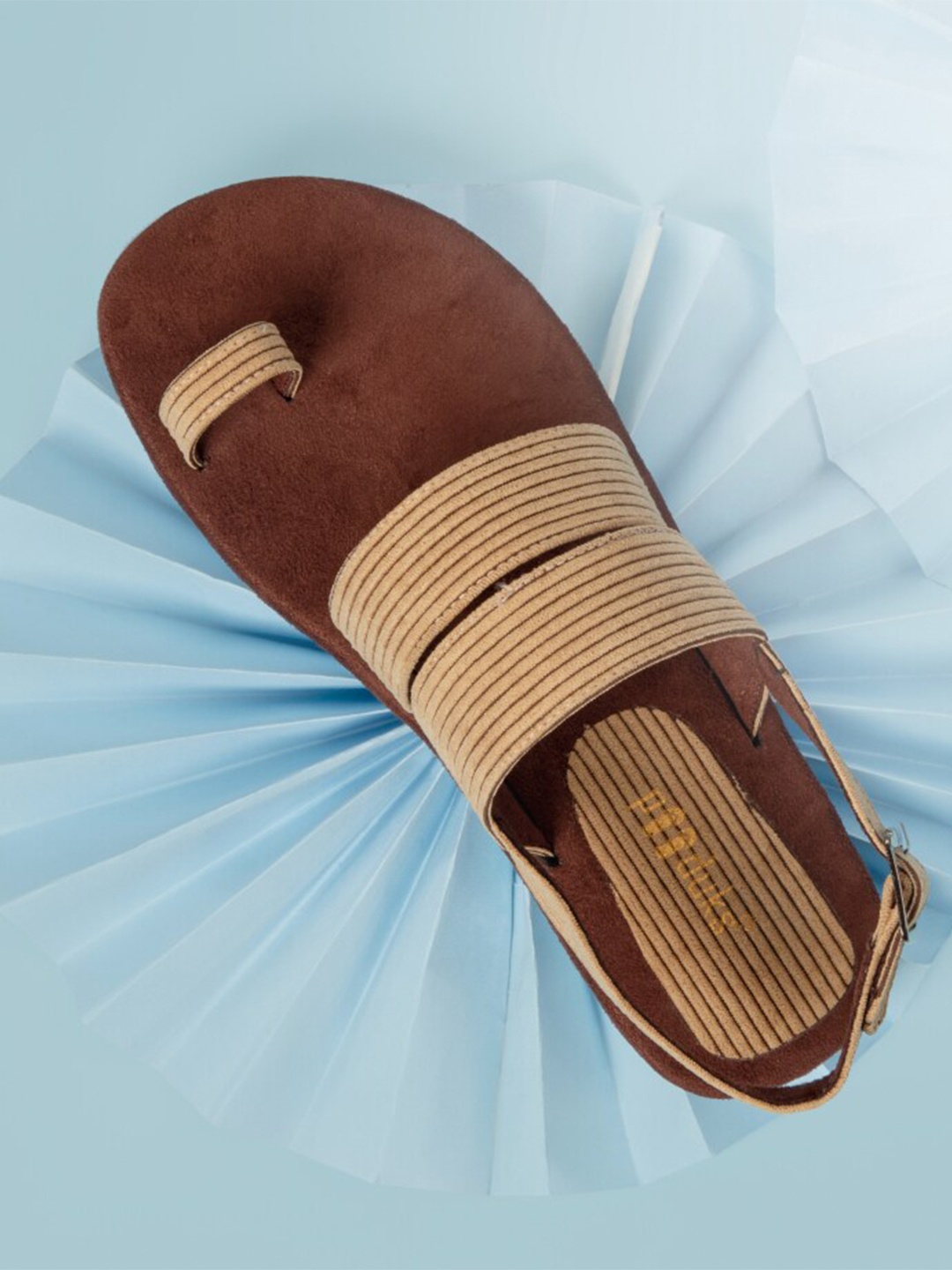 

Paaduks Men Buckle Comfort Cushioned Sandals, Beige