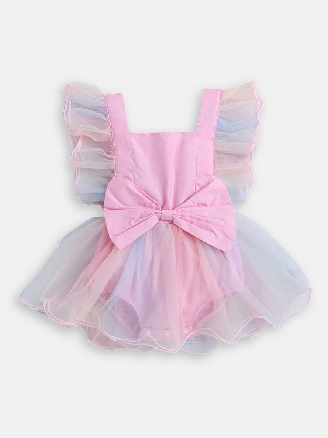 

Hopscotch Girls Self-Design Square Neck Bodysuit, Pink