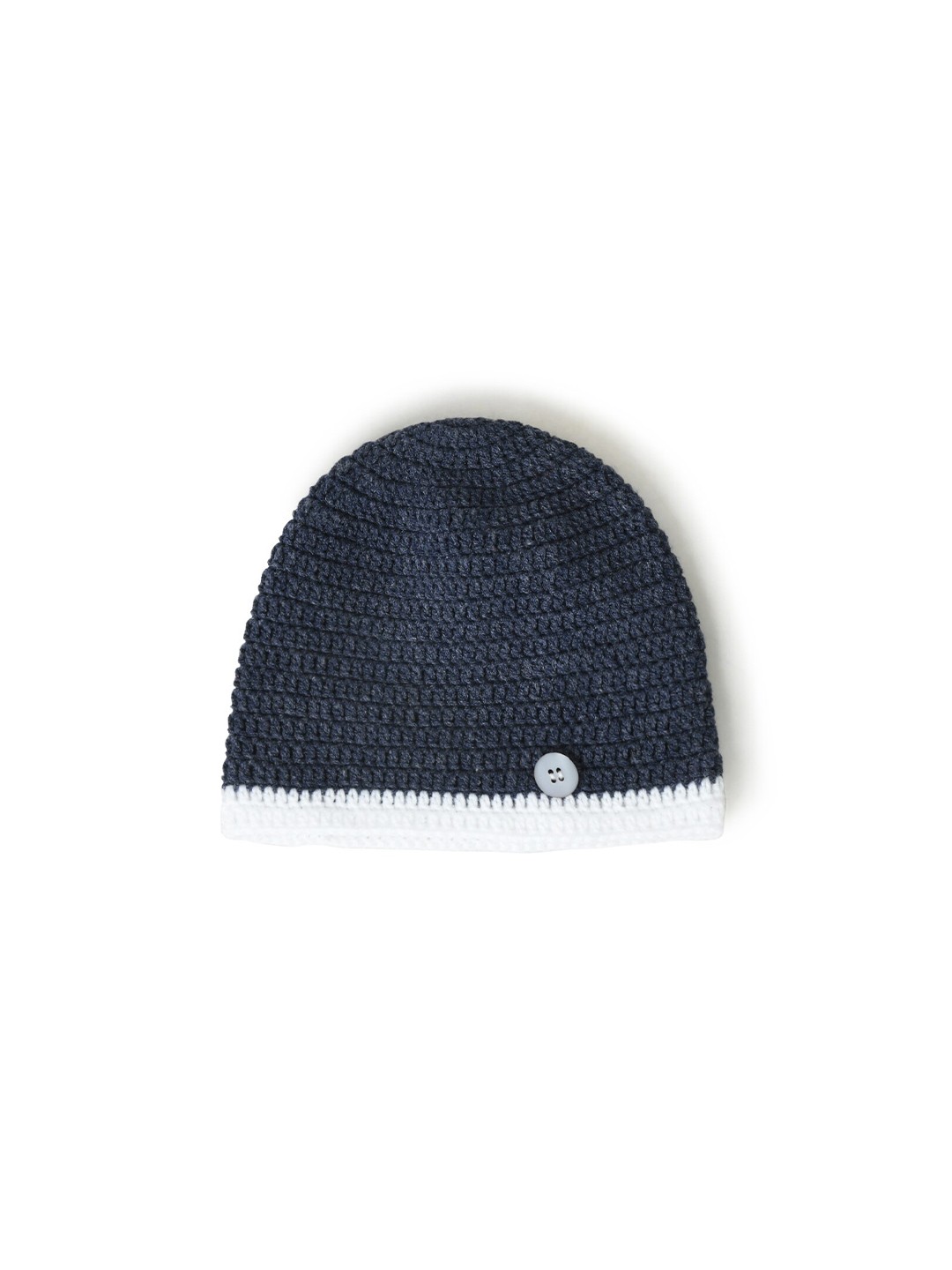 

FUNKRAFTS Kids Self Design Wool Winter Beanie, Navy blue