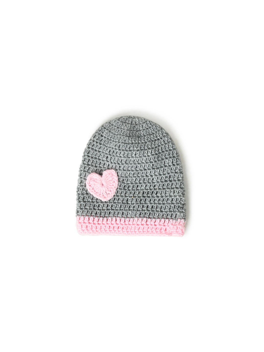 

FUNKRAFTS Kids Self Design Wool Winter Beanie, Grey