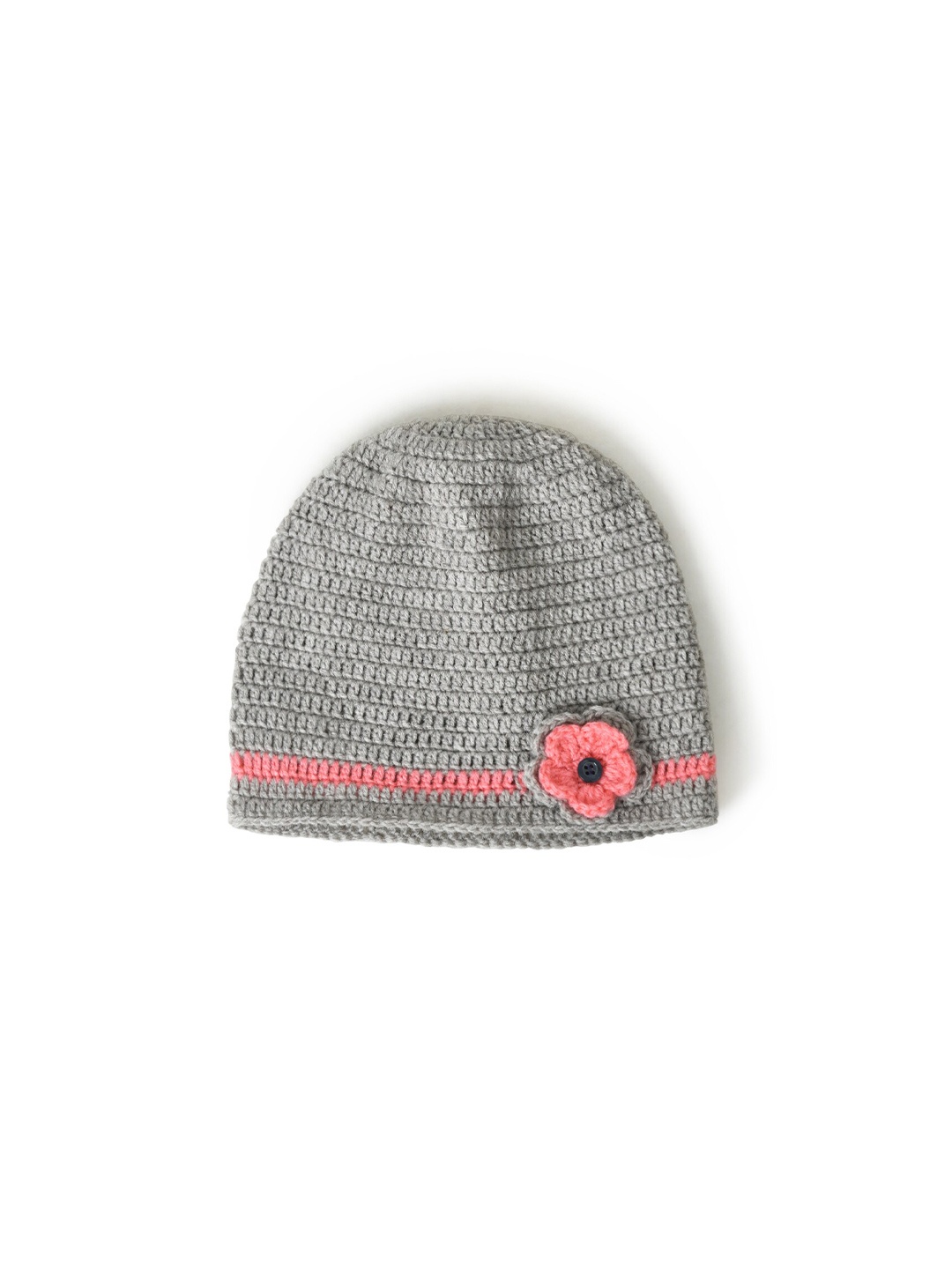 

FUNKRAFTS Girls Self Design Wool Beanie, Grey
