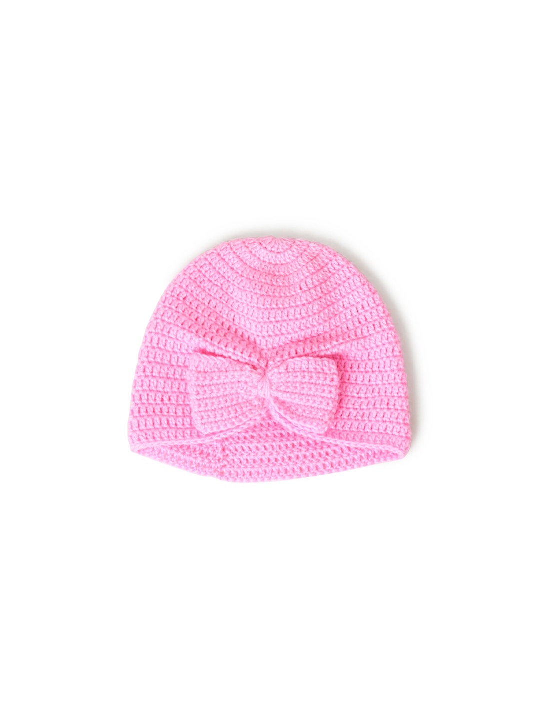 

FUNKRAFTS Girls Self Design Wool Winter Beanie, Pink