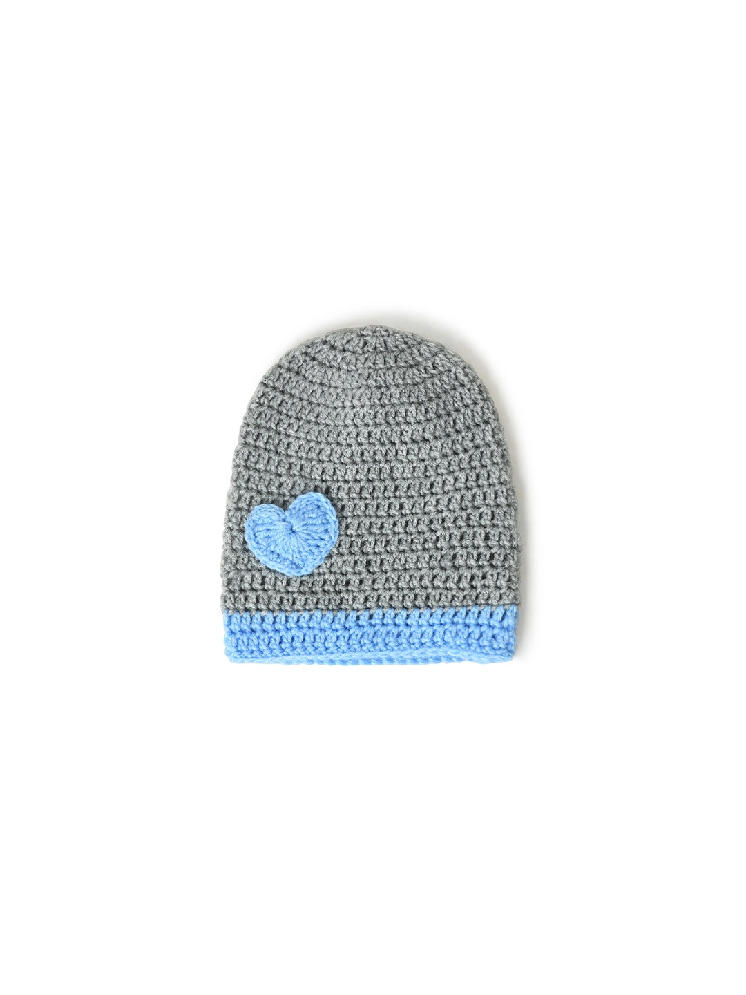 

FUNKRAFTS Kids Self Design Wool Winter Beanie, Grey