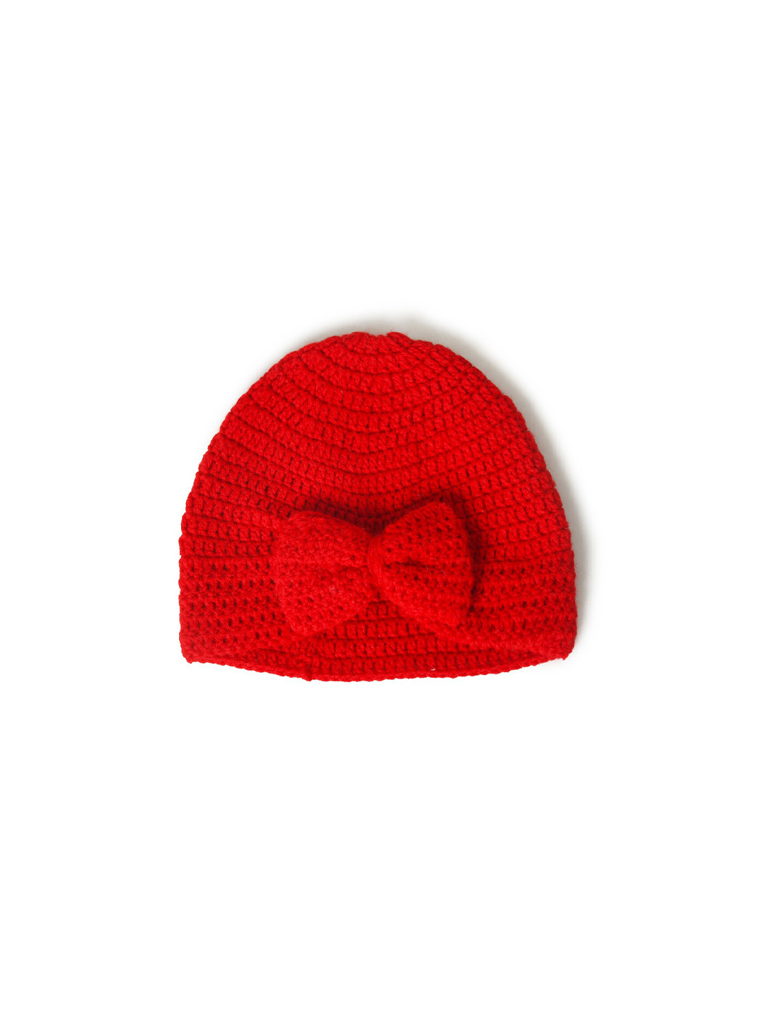 

FUNKRAFTS Girls Self Design Wool Winter Beanie, Red