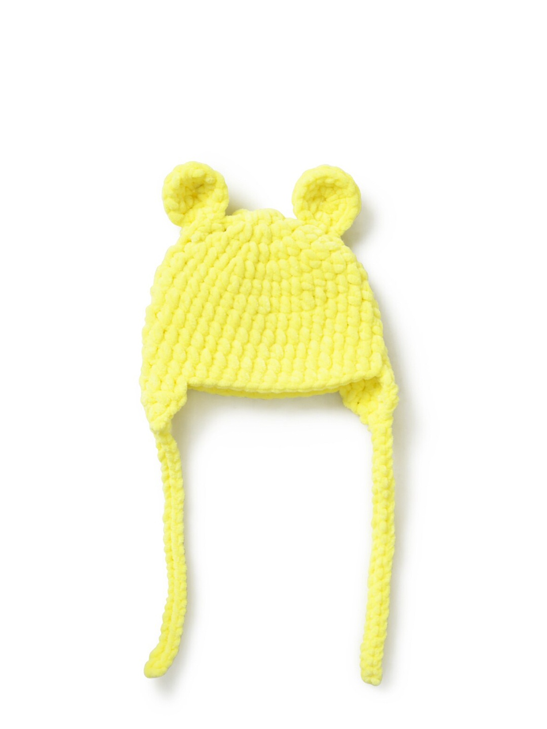 

FUNKRAFTS Kids Self Design Woollen Winter Beanie, Yellow