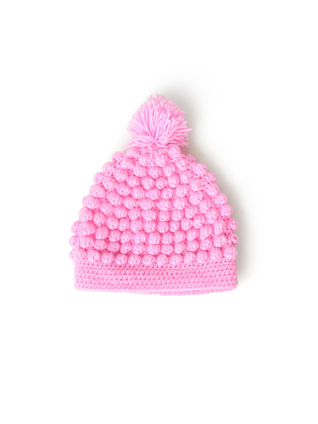 

FUNKRAFTS Girls Self Design Woollen Winter Beanie, Pink