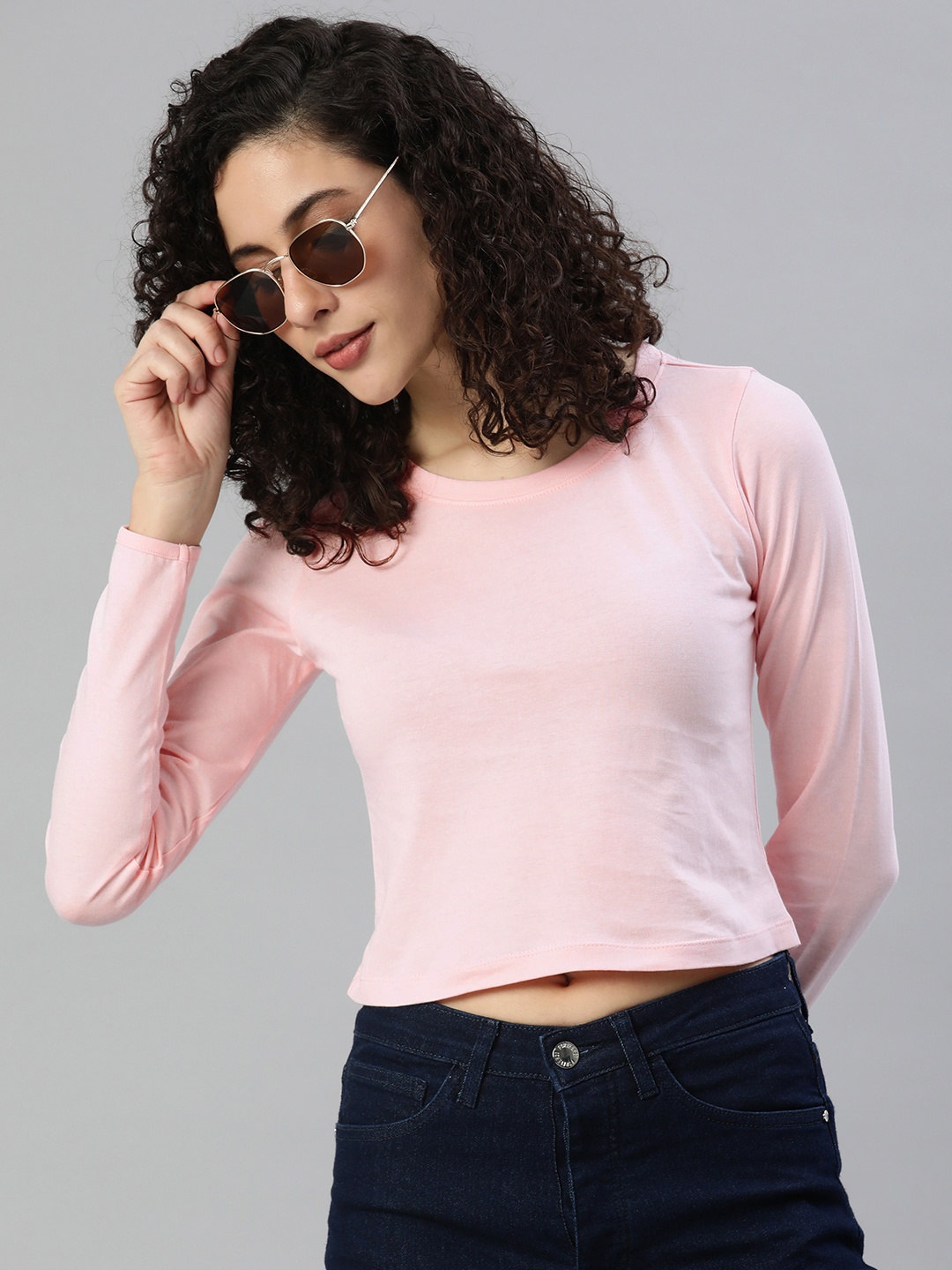 

Huetrap Women Pure Cotton Crop Top, Pink