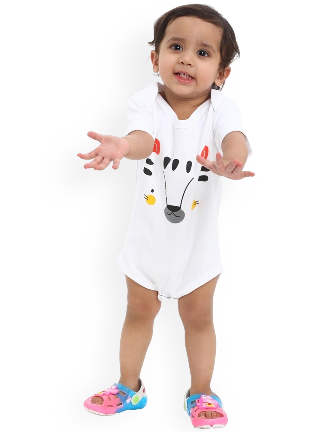 

MA Baby Infant Boys Printed Pure Cotton Bodysuit, White