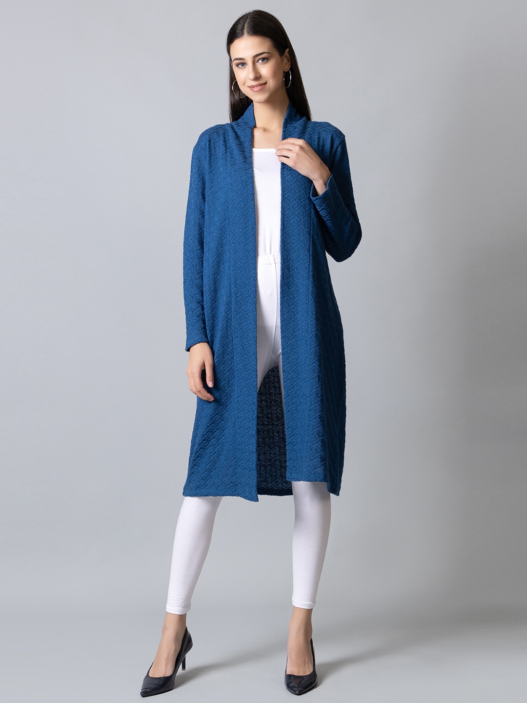 

KEIKO Women Acrylic Shrug, Blue