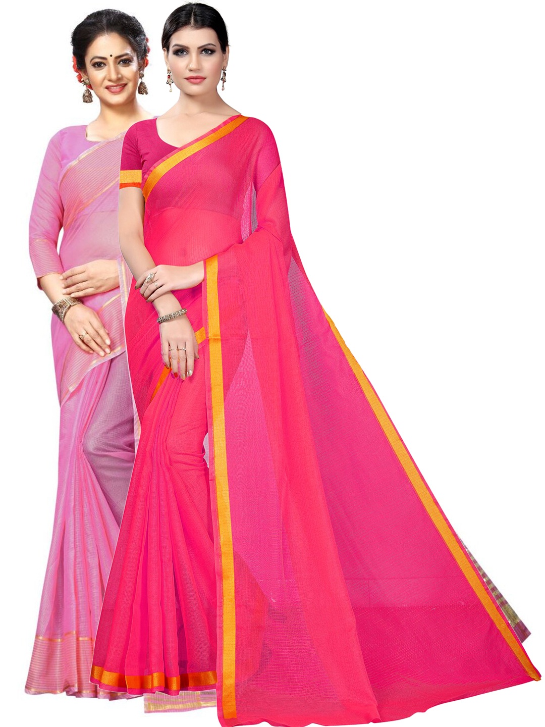 

KALINI Pack Of 2 Ilkal Saree, Pink