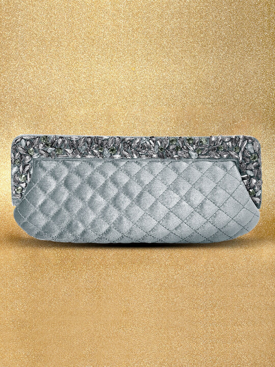 

Peora Textured Purse Clutch, Grey