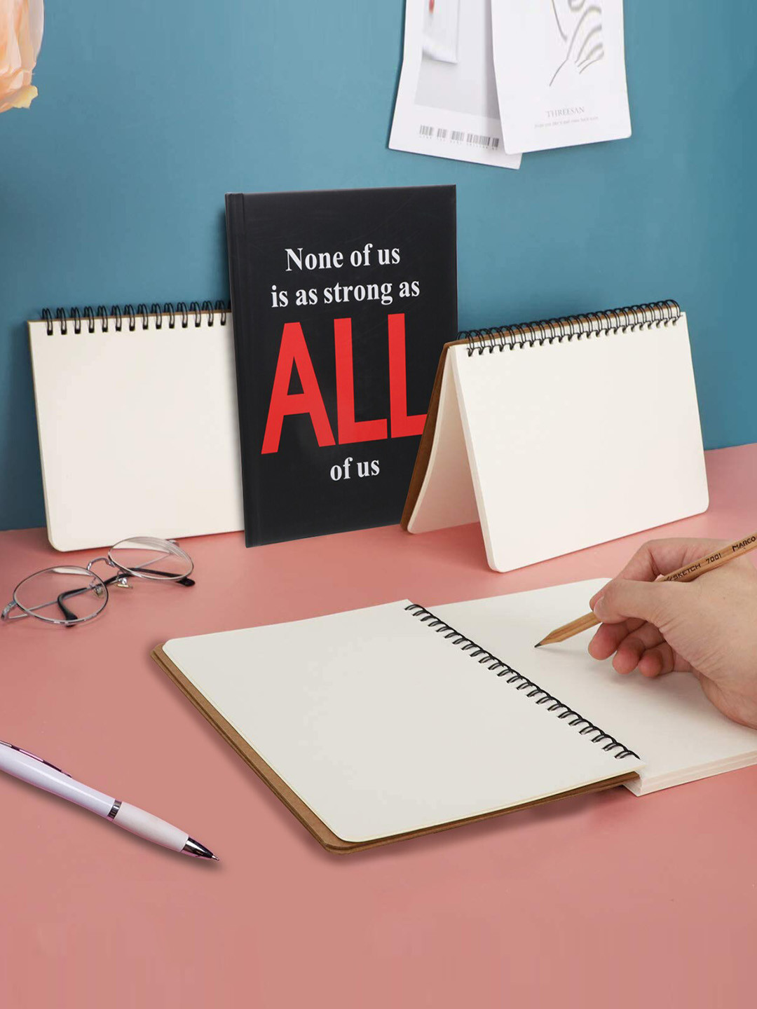 

Archies Typography Printed Notebook, Black