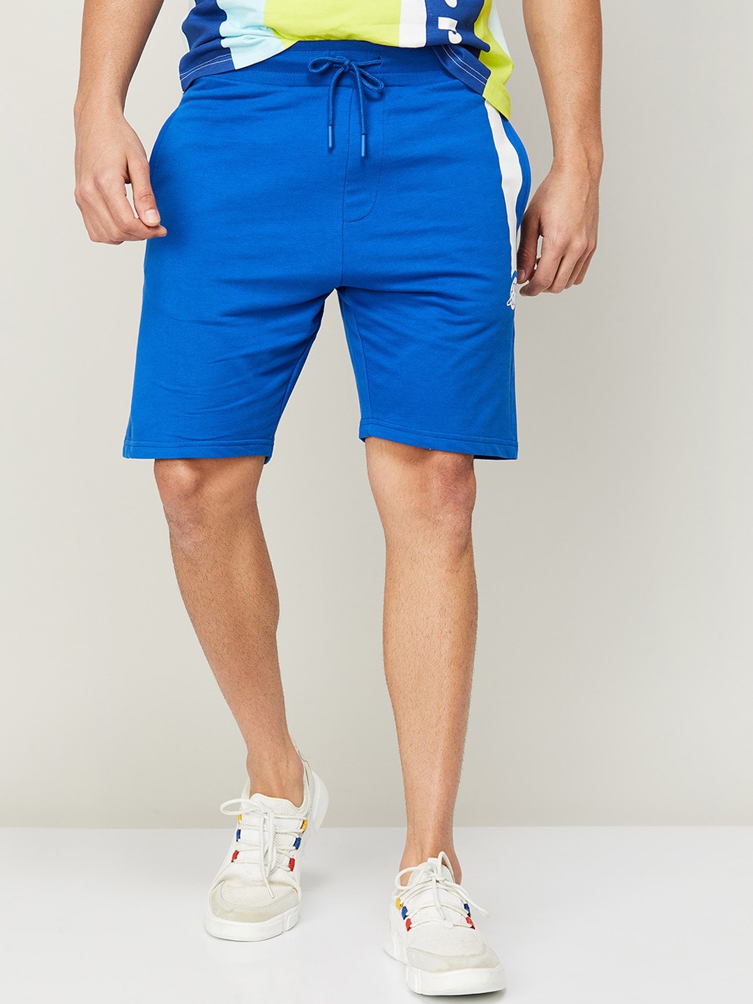 

Kappa Men Cotton Striped Training or Gym Shorts, Blue