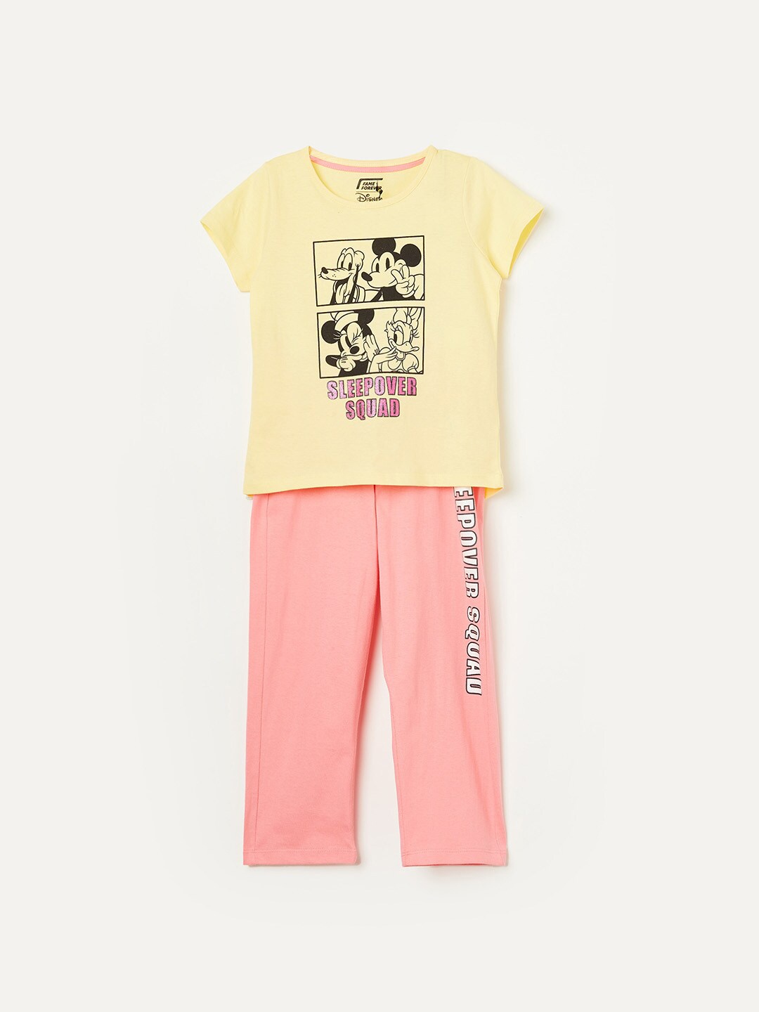 

Fame Forever by Lifestyle Girls MICKEY & FRIENDS Printed Clothing Set, Pink