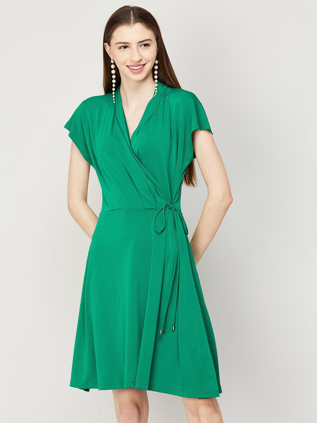 

CODE by Lifestyle V-Neck Dress, Green