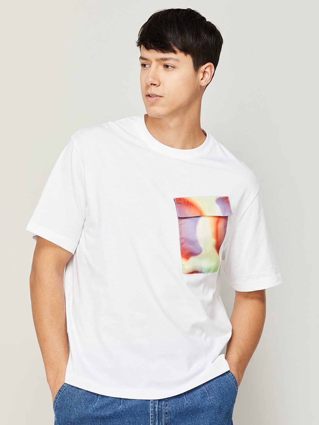

Bossini Men Pocket Detail Cotton T-shirt, White