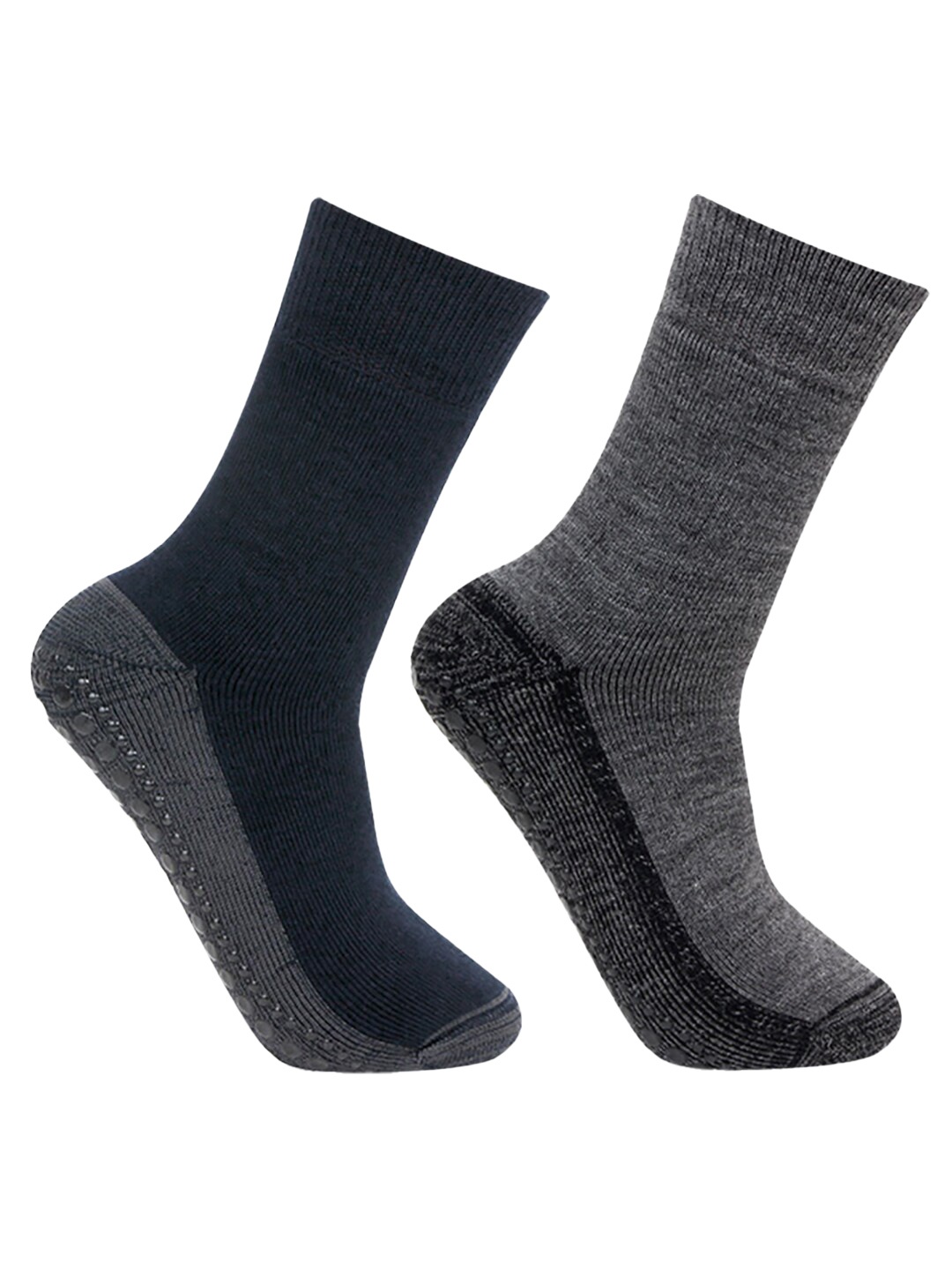 

Bonjour Men Pack Of 2 Assorted Calf-Length Socks, Black