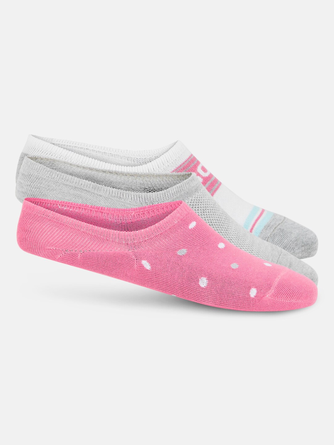 

Honey by Pantaloons Women Pack Of 3 Patterned Cotton Shoe-Liners, Pink