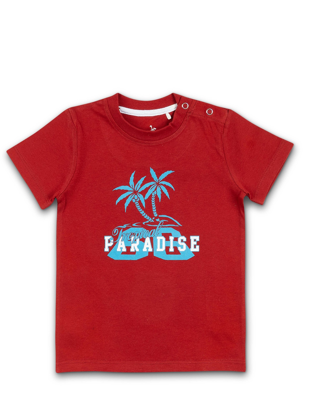 

Cuby Clubz Boys Printed Cotton T-shirt, Red