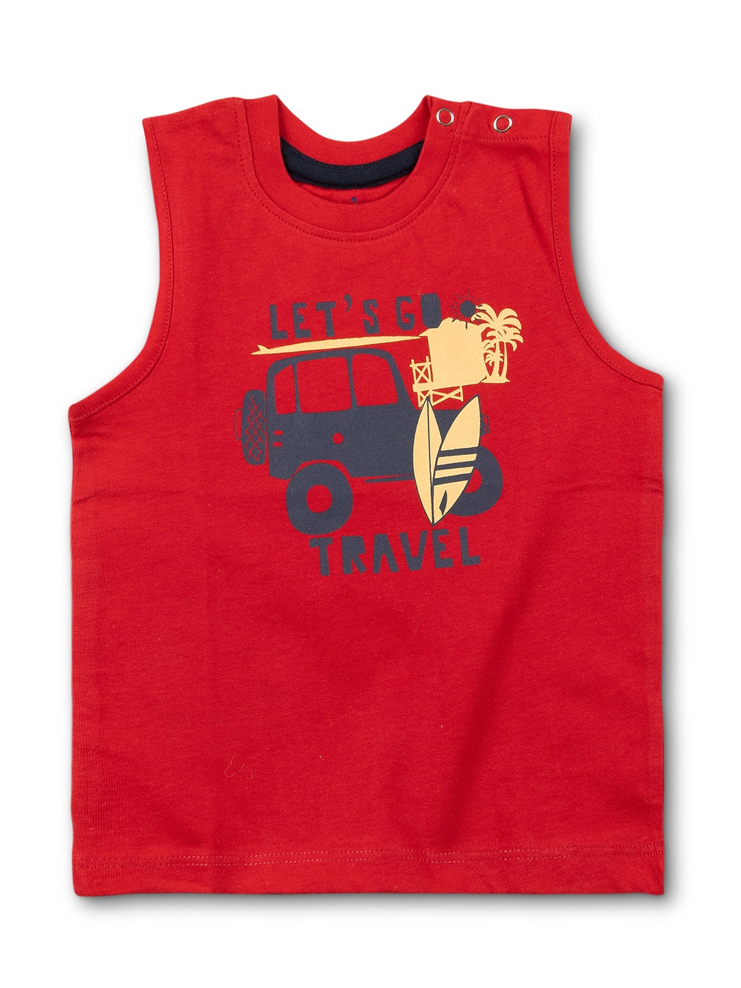

Cuby Clubz Boys Printed Cotton T-shirt, Red