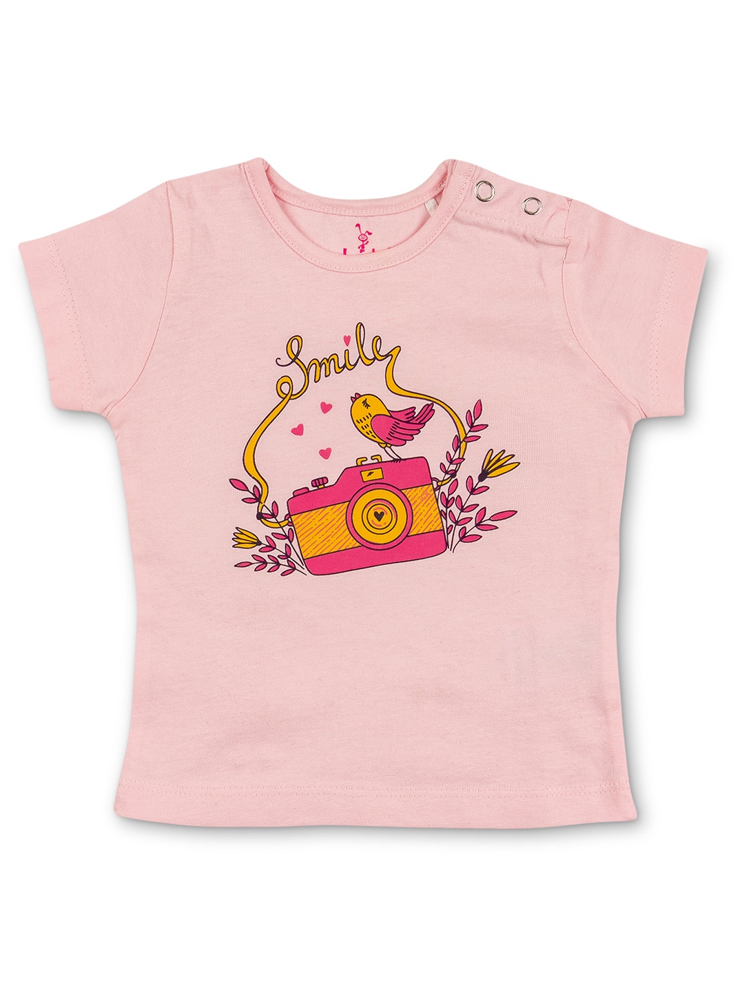 

Cuby Clubz Girls Printed T-shirt, Pink