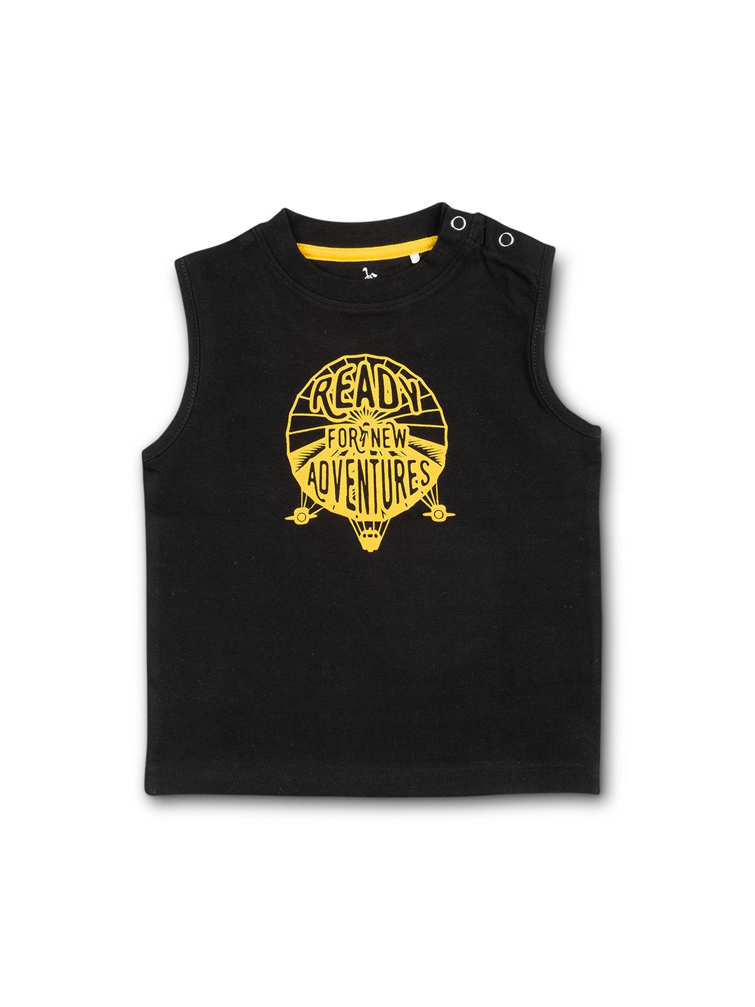 

Cuby Clubz Boys Typography Printed Cotton T-shirt, Black