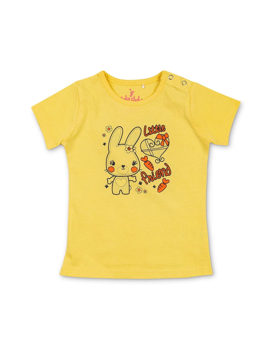 

Cuby Clubz Girls Cotton Printed T-shirt, Yellow