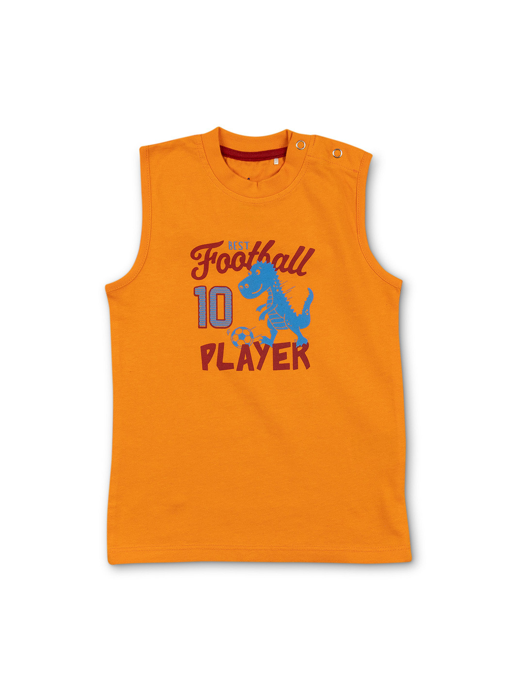 

Cuby Clubz Boys Cotton Typography Printed T-shirt, Orange