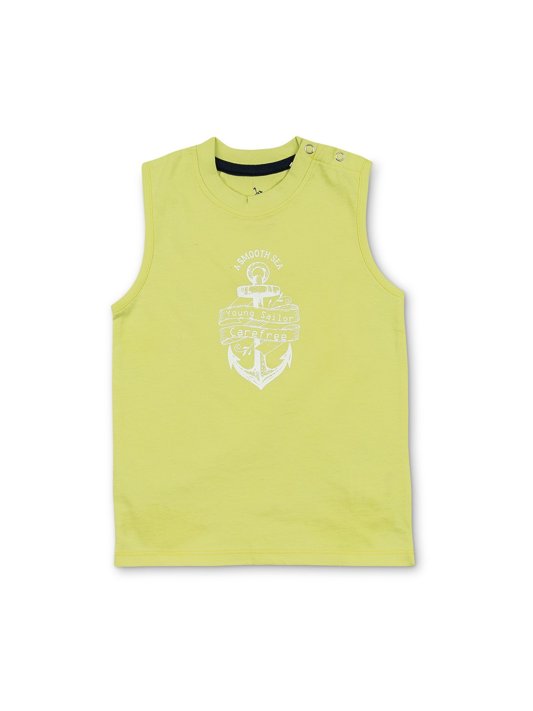 

Cuby Clubz Boys Printed Round Neck Cotton T-shirt, Mustard