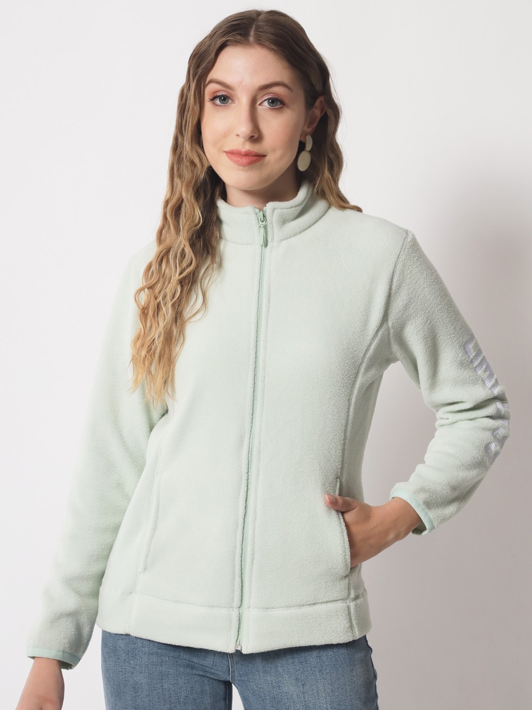 

DAiSY Women Fleece Sweatshirt, Sea green