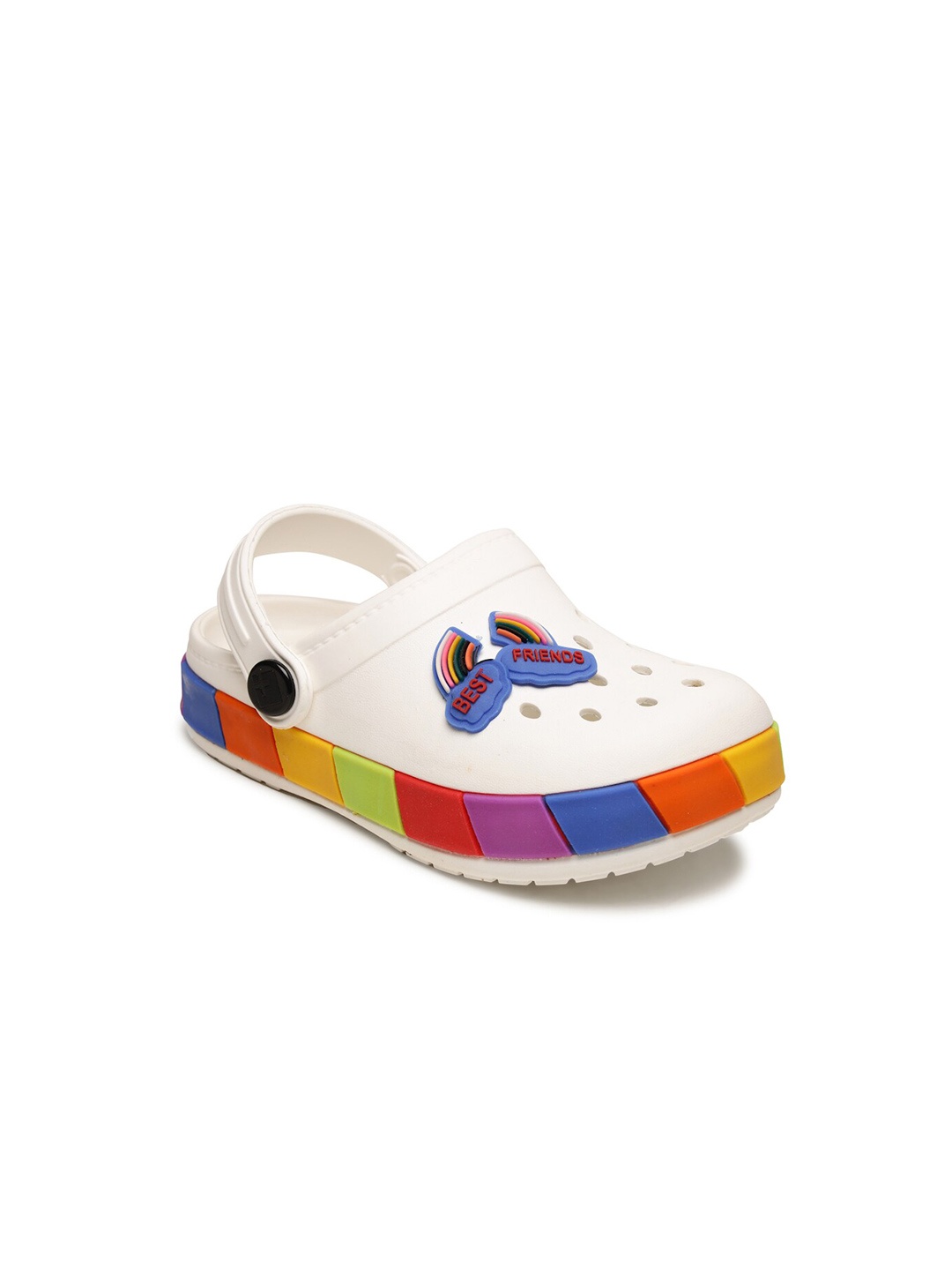 

DA NATURO ITALY Kids Colourblocked Slip On Clogs, White