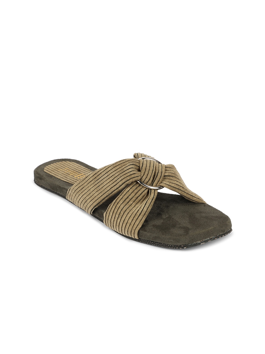 

Paaduks Women Open Toe Flats With Buckles, Green