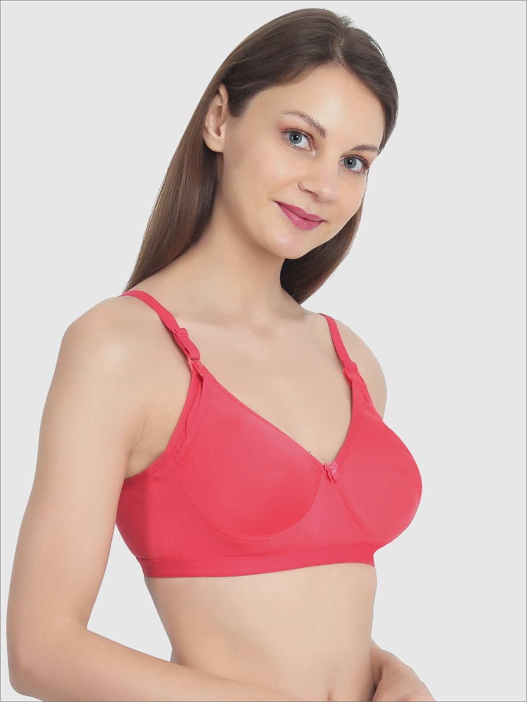 

Mylo Maternity Non Padded & Non Wired Nursing Bra, Coral