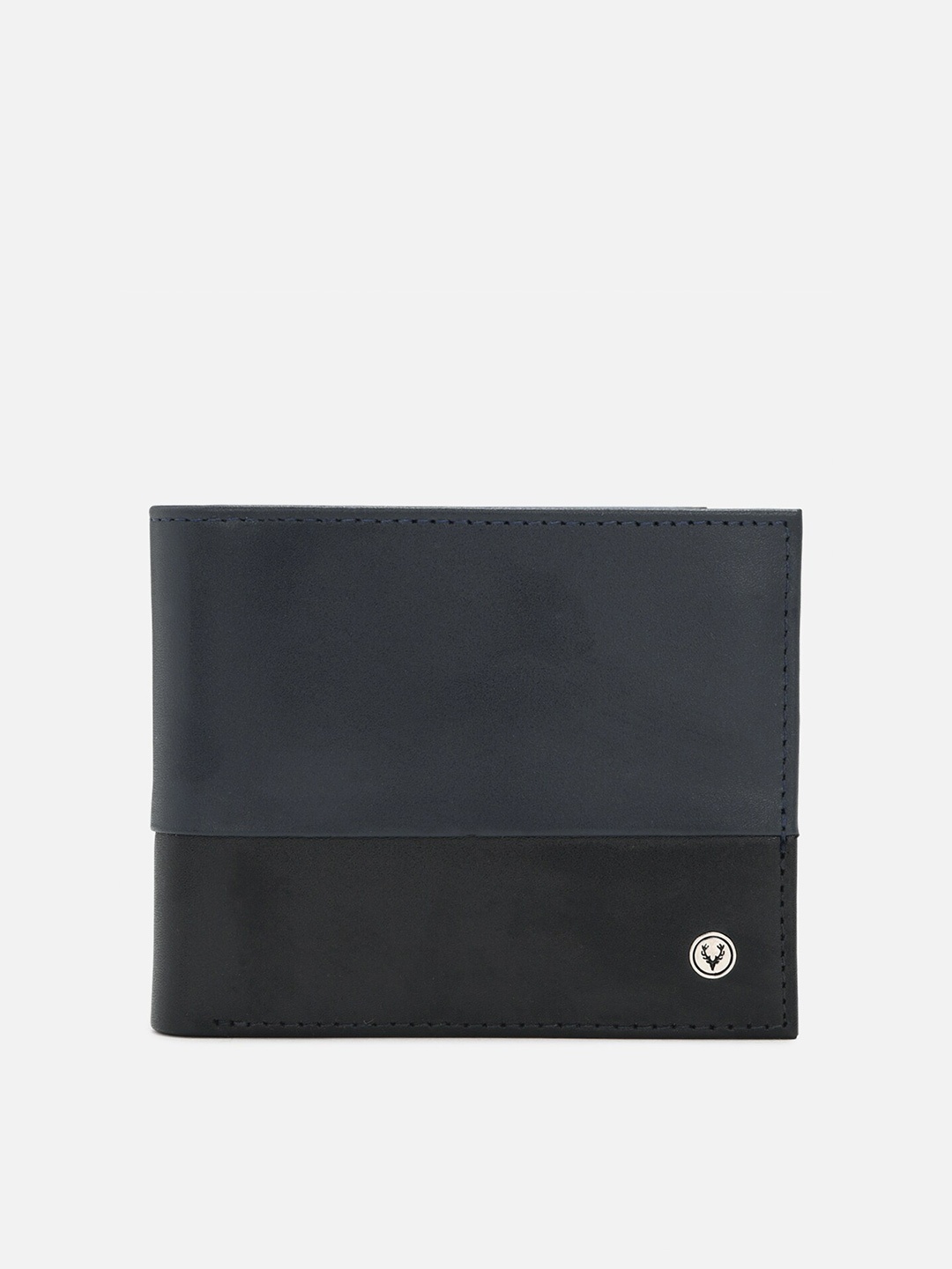 

Allen Solly Men Colourblocked Leather Two Fold Wallet, Navy blue