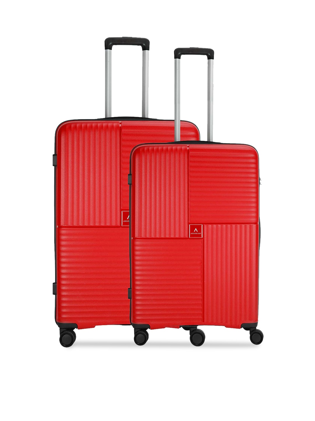 

Aristocrat Set Of 2 ALLIANCE Textured Hard Trolley Suitcase, Red