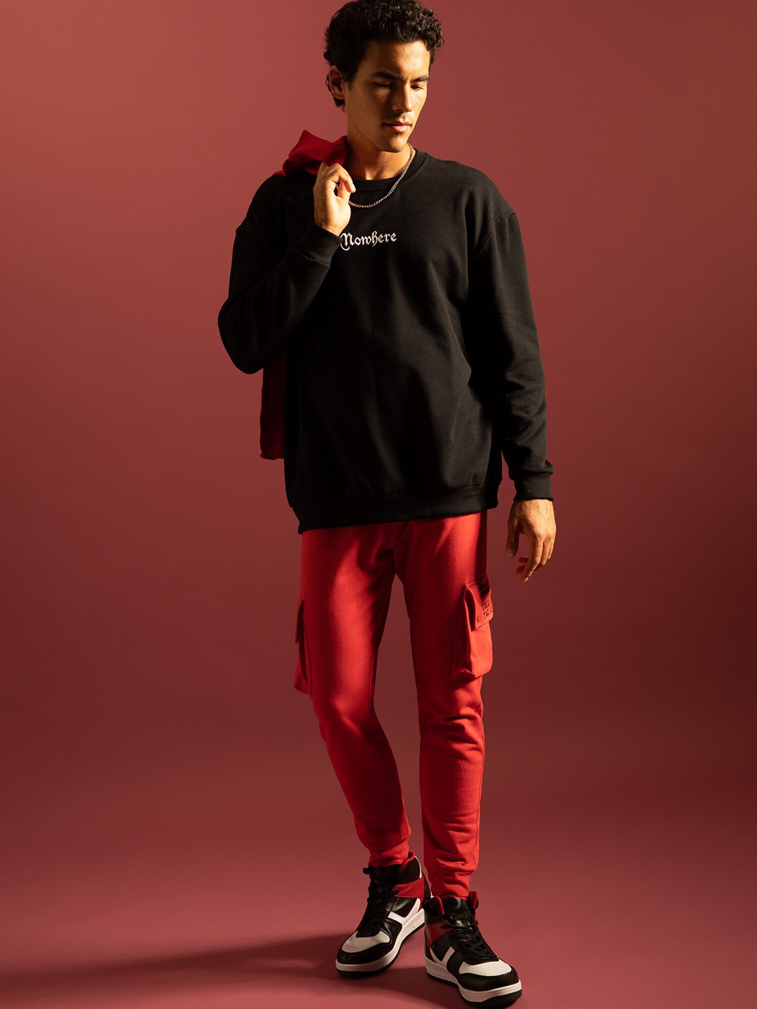 

DeFacto Men Plain Joggers, Red